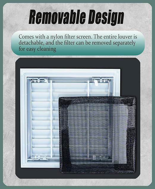 Louvered Air Circulation Vent Cover，Aluminum Vent Access Panel - Image 3