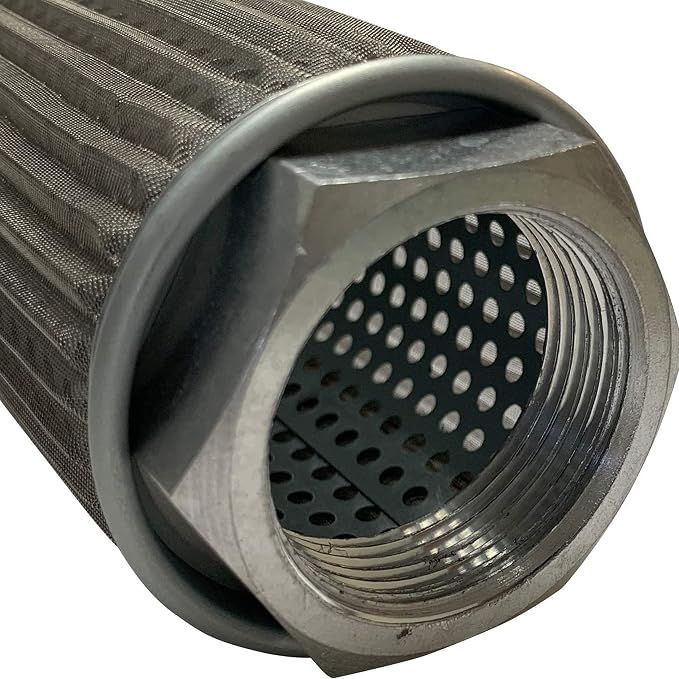 Air filter for regenerative blowers | Metal mesh | 2" Female Connection | - Image 3