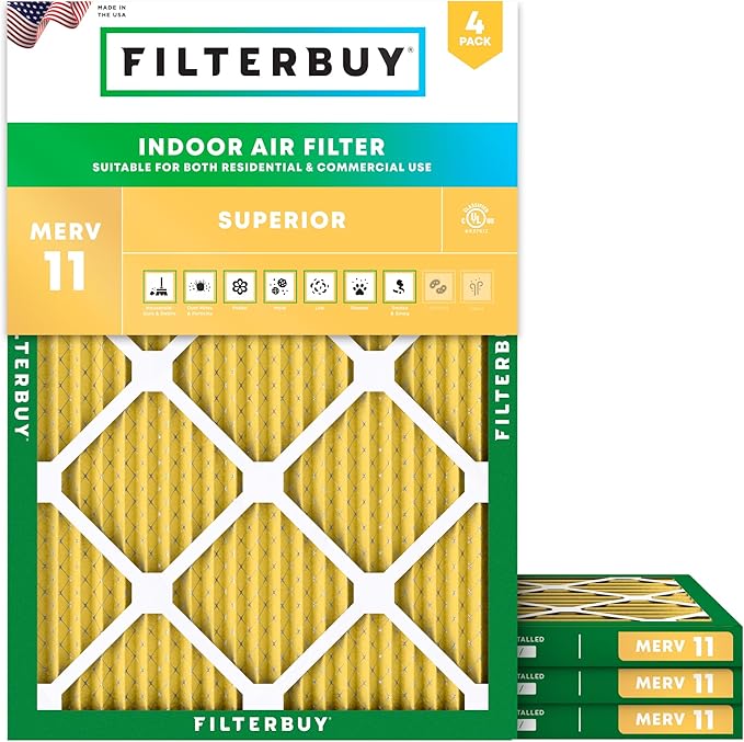 Filterbuy 8x14x1 Air Filter MERV 11 Superior Pet & Allergy Defense, by Filterbuy