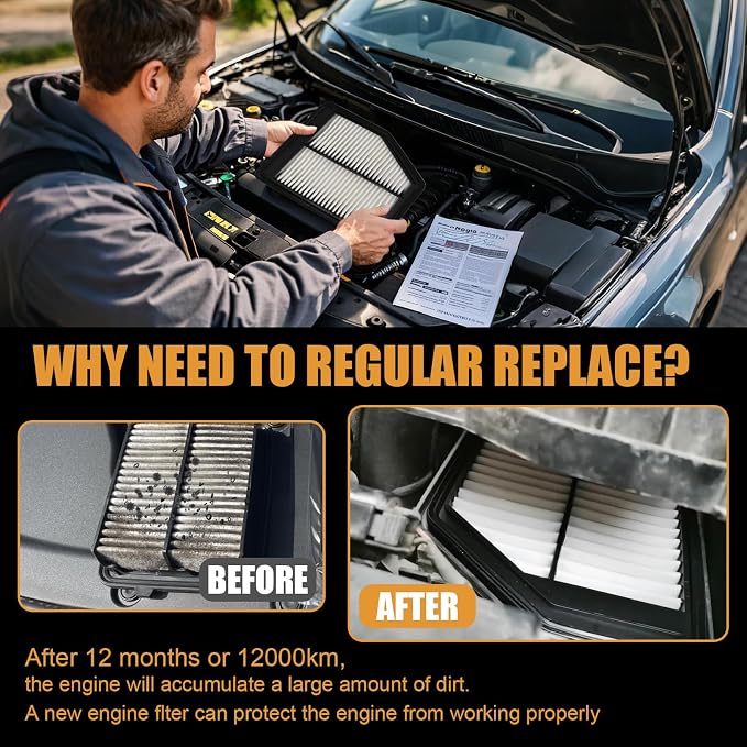 Engine Air Filter 17220-R1A-A01 Replacement Compatible - Image 6