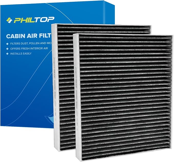PHILTOP HEPA Cabin Air Filter w/Activated Carbon, Compatible by PHILTOP