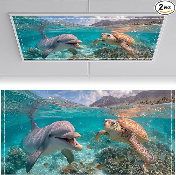 2 Pack Fluorescent Light Covers 4x2 ft Magnetic Light Covers by seewan