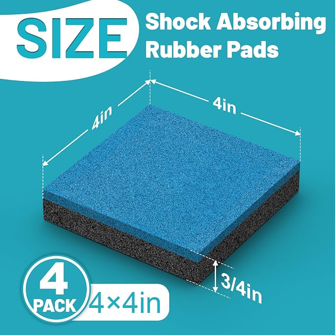 4 Pack Anti Vibration Pads, Heavy Duty Rubber Pads, Air Compressor, Washer & - Image 2