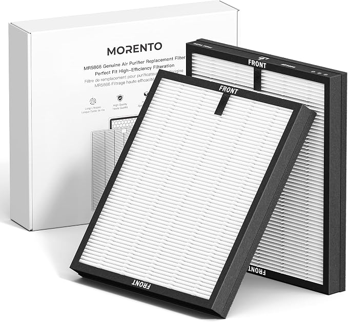 MORENTO Genuine Air Purifier Replacement Filter, True HEPA Filter Compatible by MORENTO