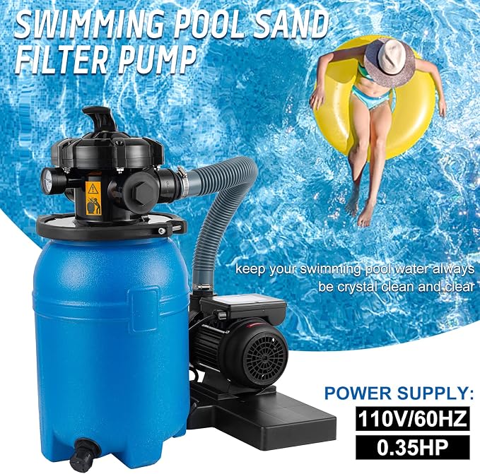 10'' Sand Pool Filter System 10000 Gallon Sand Filter - Image 3