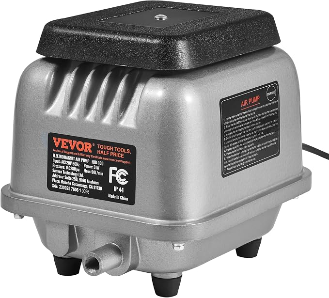 VEVOR Linear Air Pump, 90L/Min Air Flow Septic Aerator Pump, Aeration System - Image 12