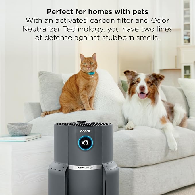 Shark Air Purifier for Home, NeverChange Max, 300 sq. ft. for Large Room - Image 2