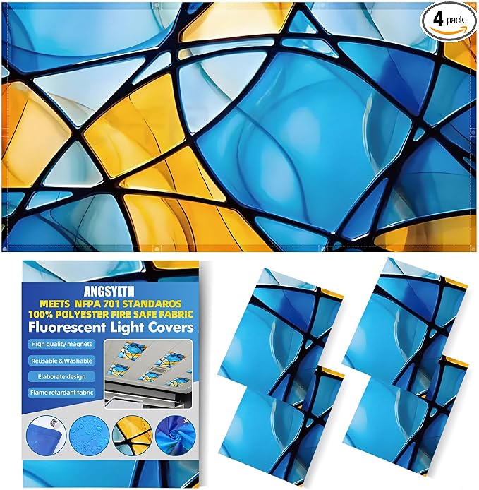 ANGSYLTH 4 Pcs Fluorescent Light Covers by ANGSYLTH