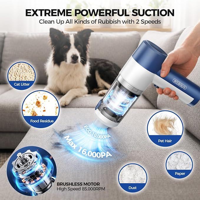 Handheld Vacuum Cordless, 16000PA High Power Car Vacuum - Image 2