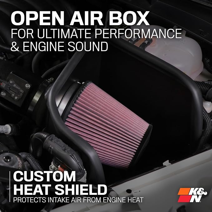 K&N Cold Air Intake System: High-Flow Air Filter, Increase Performance & - Image 7