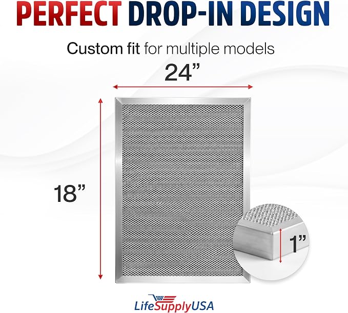 18x24x1 Electrostatic Air Filter, MERV 8, Reusable Furnace AC/HVAC Filter - Image 6