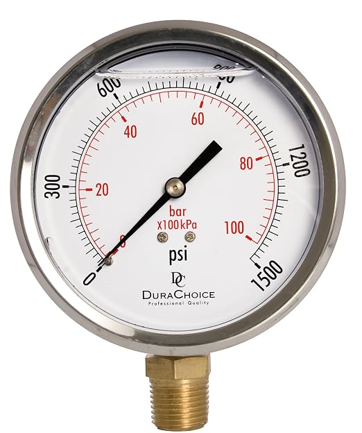 4" Oil Filled Pressure Gauge by DirectMaterial