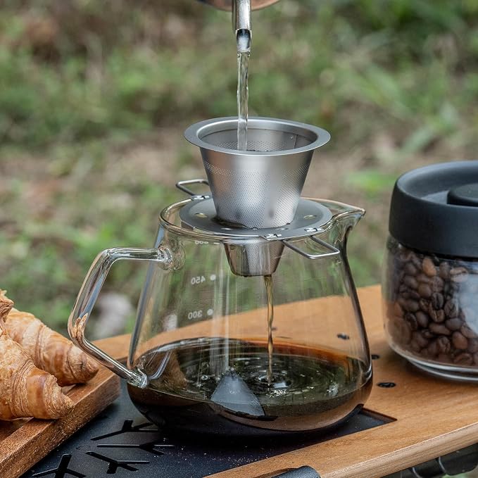 iBasingo Titanium Coffee Filter Pour Over Coffee Dripper - Image 7