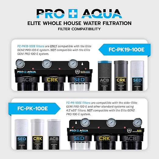 PRO+AQUA Elite Series GEN2 PRO-100-E 3-Stage Whole House Water Filtration System - Image 8