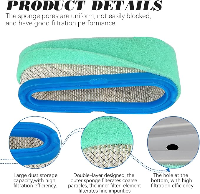 493910 691667 Air Filter for B&S 493910 691667 4166 5075 5075H 5075K 28A702 - Image 3