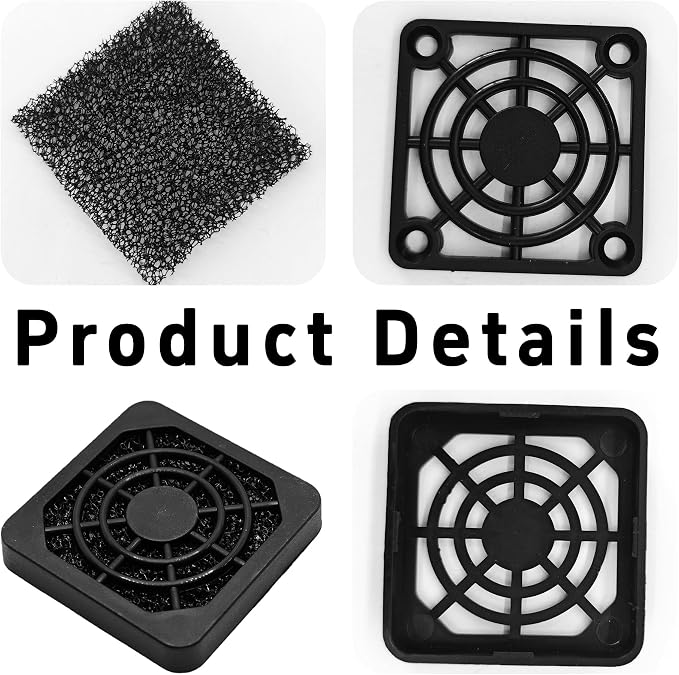 8Pcs 40mm Cooling Fan Filter, Plastic Dustproof Mesh Cover - Image 4
