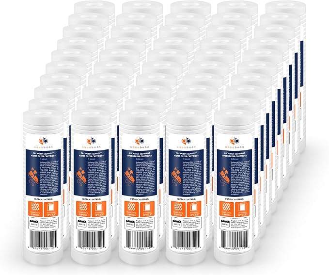 Aquaboon 5 Micron 10 x 2.5 Grooved Sediment Water Filter Replacement by Aquaboon