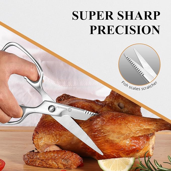 Sunnecko Kitchen Scissors for Food, Heavy Duty Scissors All Purpose Kitchen - Image 2