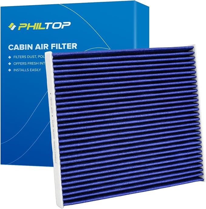 PHILTOP Premium HEPA Cabin Air Filter w/Dual Activated Carbon, Compatible by PHILTOP