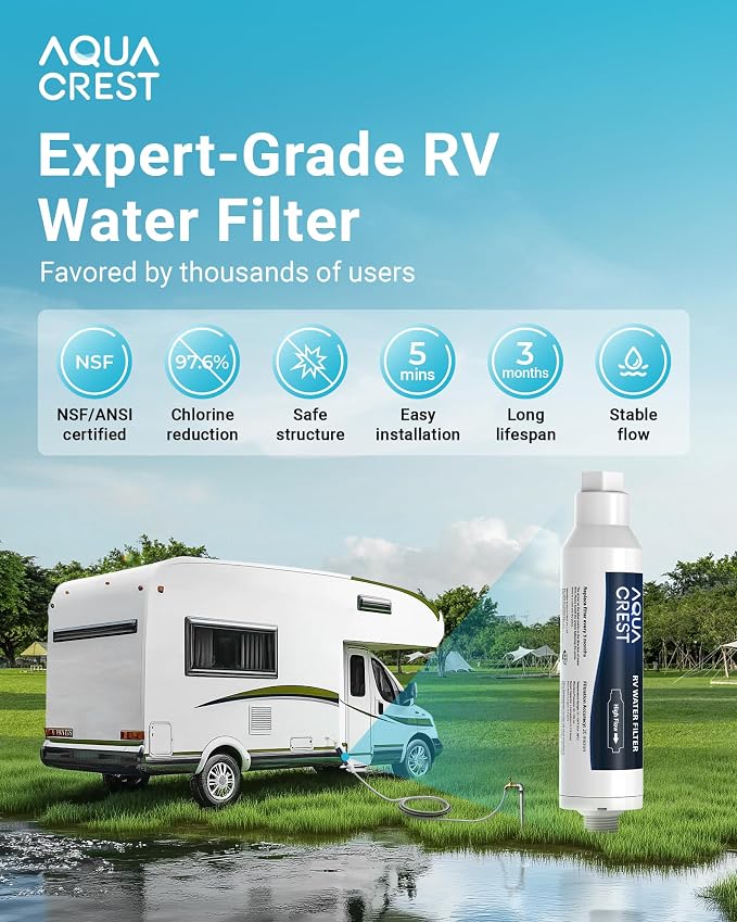 AQUA CREST RV Water Filter, RV Inline Water Filter - Image 2