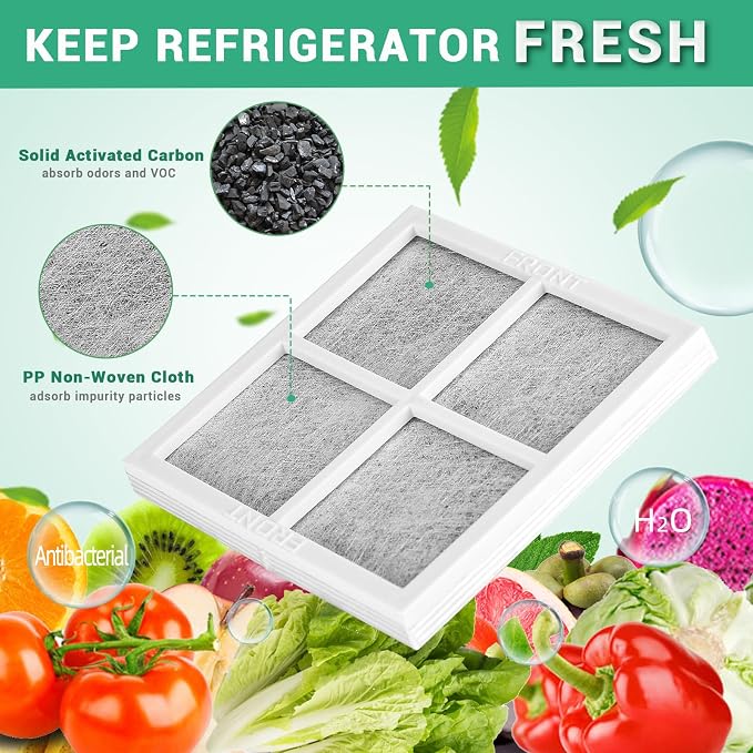 6 Pack Refrigerator Air Filter Replacement, Compatible - Image 3