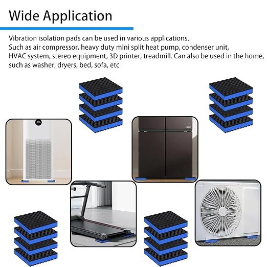 4 Pack Anti Vibration Pads, for Compressor, Air Conditioner, Washing Machine - Image 7