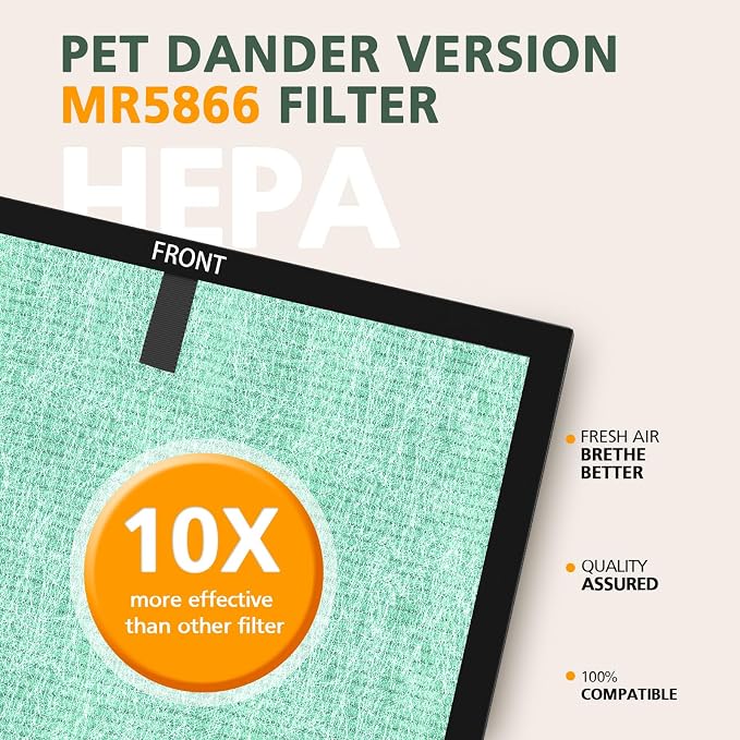 2 Pack MR5866 Filter Pet Compatible - Image 4