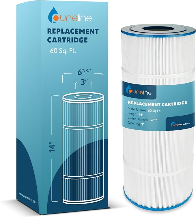 Pureline 60 Sq Ft Pool Replacement Cartridge Filter, Compatible by Pureline