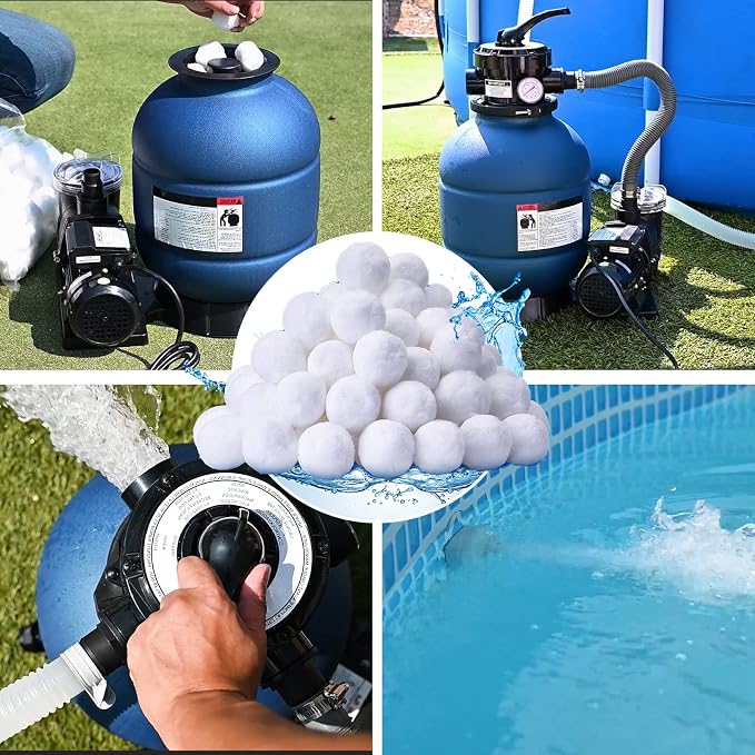 QwayHome 3.1 lbs Pool Filter Balls, Reusable Filter Sand Balls - Image 6