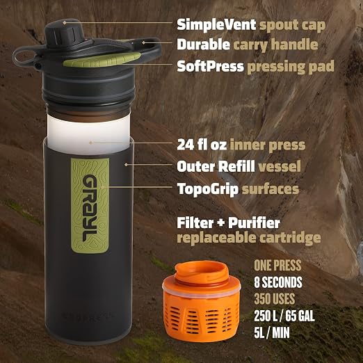 GRAYL GeoPress 24 oz Water Purifier Bottle - Image 4
