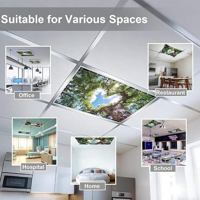 4 Pack 2x4 FT Magnetic Fluorescent Light Covers, Ceiling Light Filters - Image 4