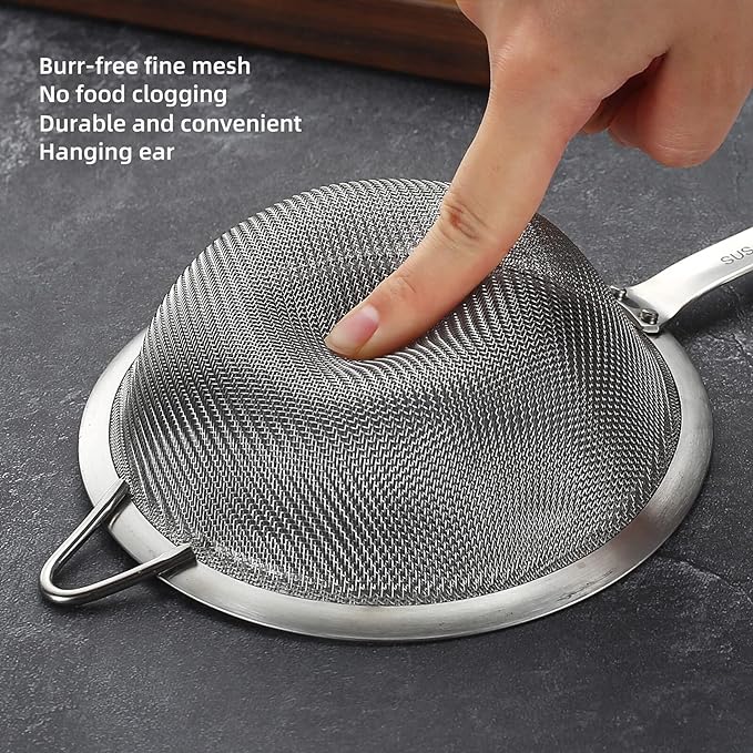 304 Stainless Steel Fine Mesh Strainers - Image 4