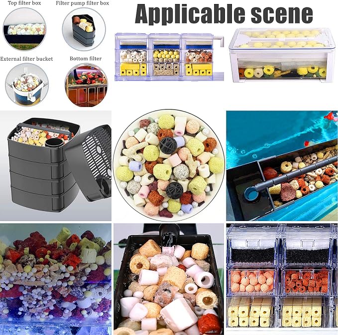 Aquarium Filter Media 15-in-1 Mineral Balls & Ceramic Rings - 1000g - Image 6