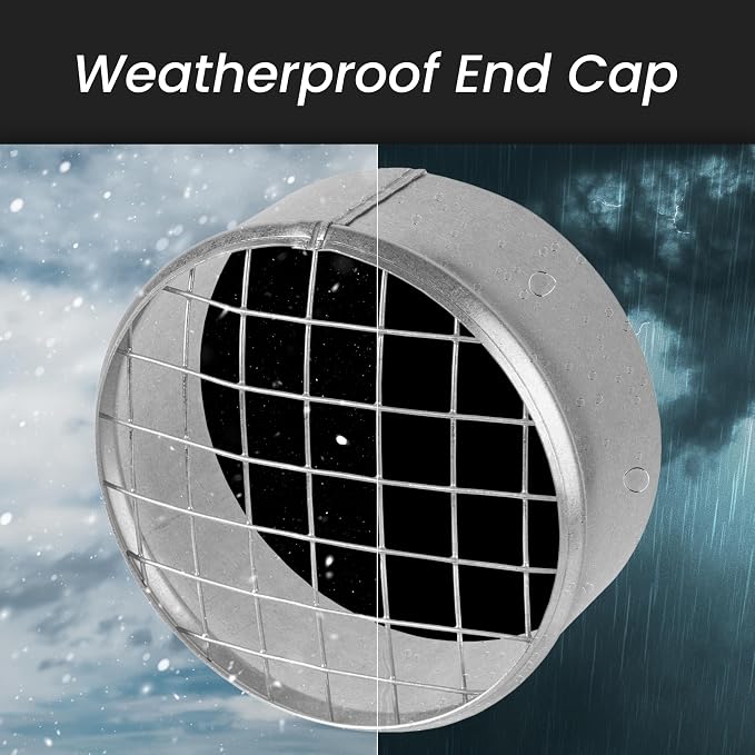 Repa Market Ø6 Inch Duct Cover – Galvanized Steel Round Duct Cap - Image 4