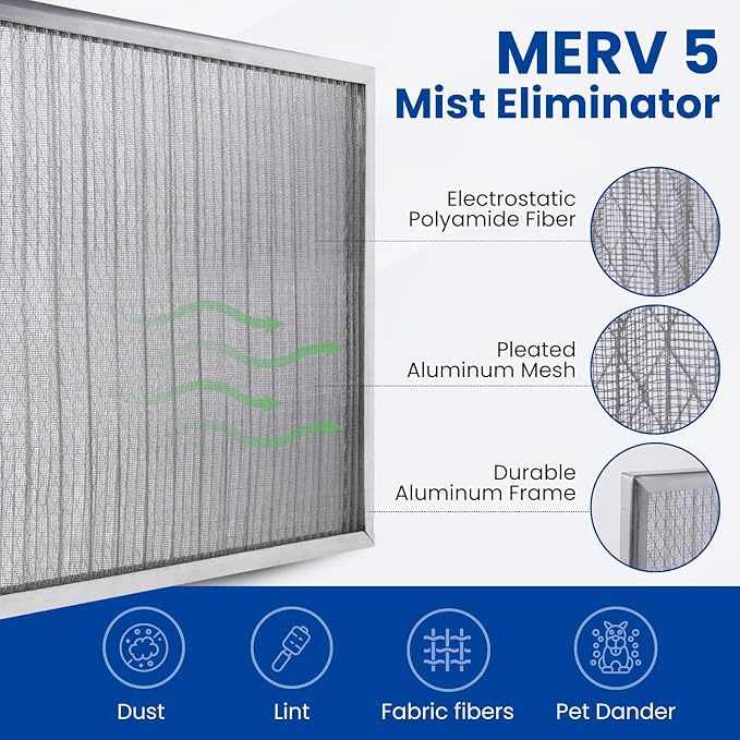 McPherson Reusable Air Filter 20x16x1 | Washable MERV 8 | Made in USA Metal - Image 7