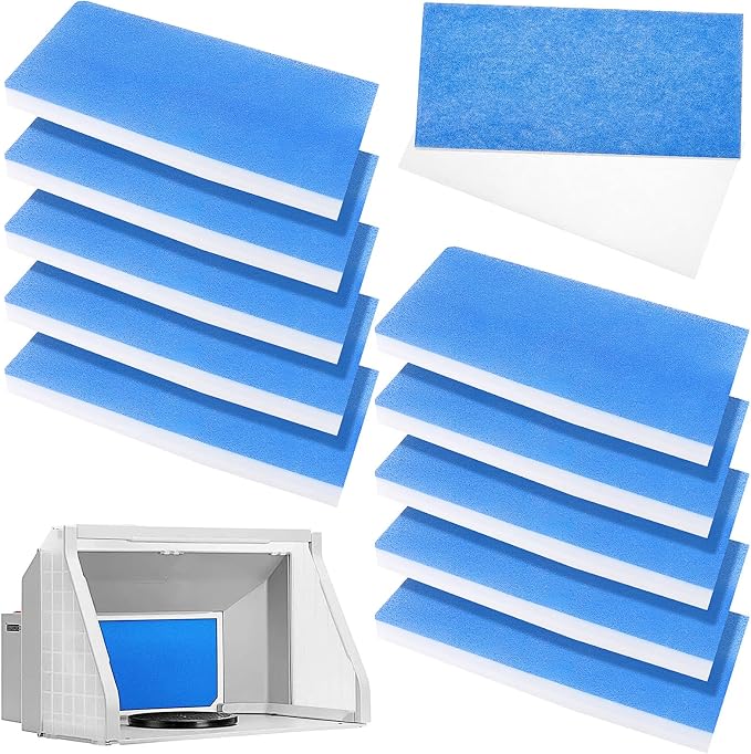 10 Pack Airbrush Spray Booth Filter Replacement Air Filter Airbrush Paint Booth by Komphy