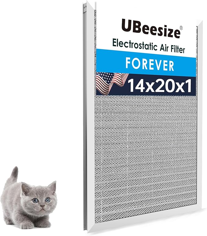 UBeesize 14x20x1 Reusable Electrostatic Air Filter HVAC AC Furnace Filter by UBeesize