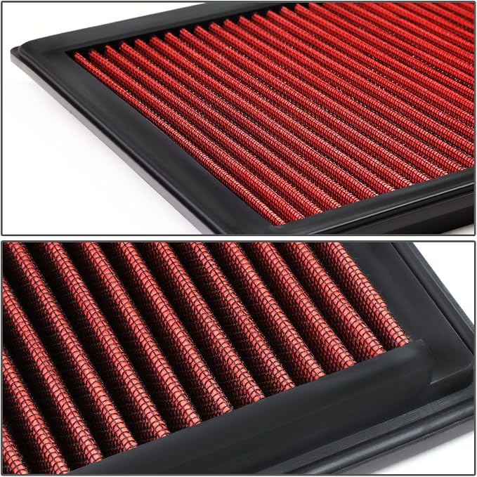 DNA Motoring AFPN-085-RD Washable Drop In Panel Air Filter Enhance Engine - Image 3