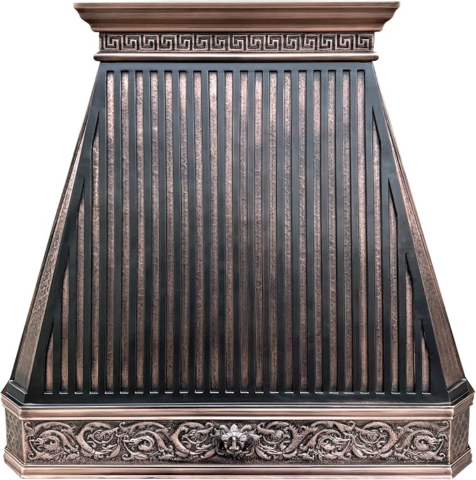 CT Copper Tailor Copper Vent Hood Island Mount, 610 CFM Exhaust Fan, Stainless by CTCopperTailor