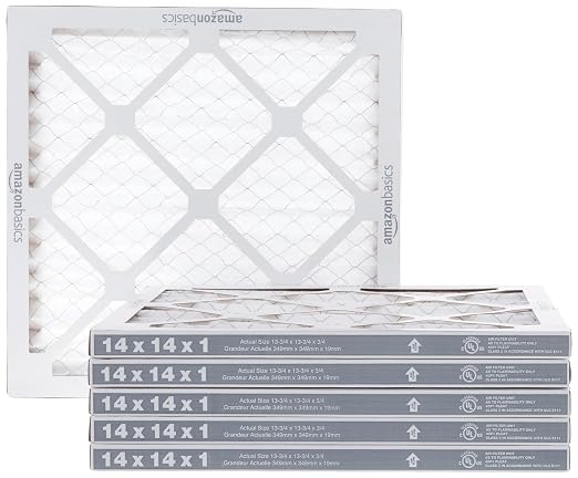 Amazon Basics 14x14x1 Air Filter, MERV 8 AC Furnace Filters, Allergy Control by AmazonBasics
