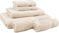 EastNBlue Lara Premium Bath Towel Set 6 Piece - Soft & Highly Absorbent Bathroom Towel Set, 100% Luxury Turkish Cotton, Flannel Bath Towels, 1 Bath Towel, 1 Hand Towel, 4 Washcloths - Beige