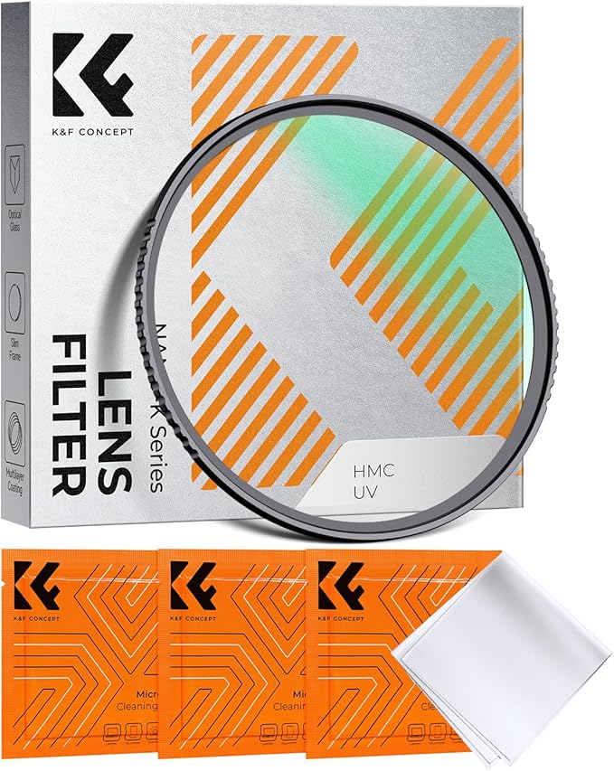 K&F Concept 62mm MC UV Protection Filter, 18 Multi-Coated Ultra Slim MCUV Filter by KFCONCEPT
