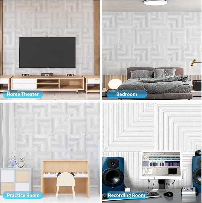 Art3d 6-Pack Self-Adhesive Acoustic Wall Panels - Image 4