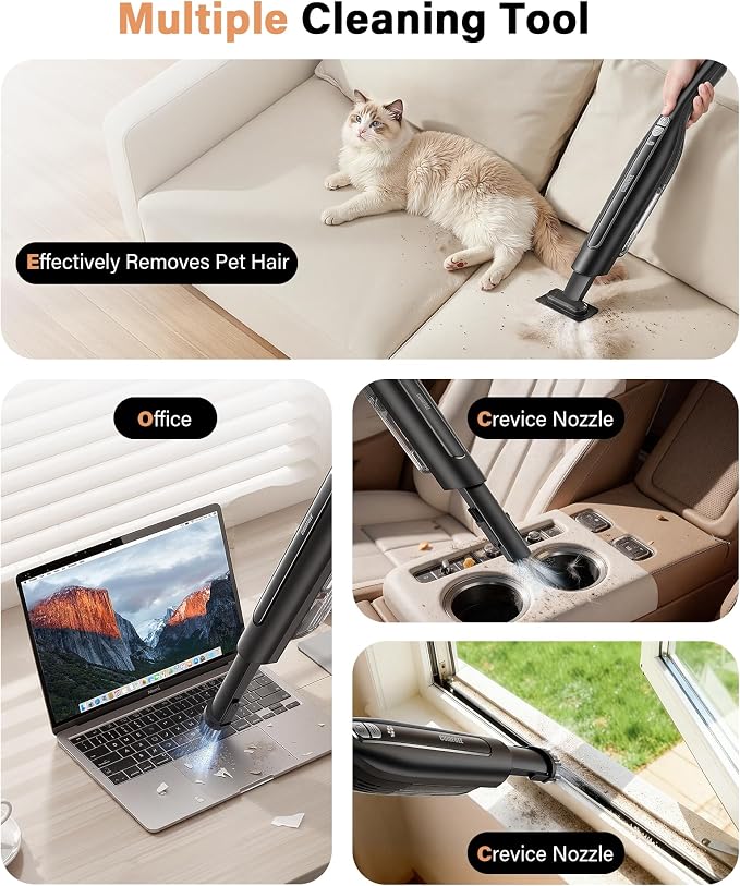 Handheld Vacuum Cordless, 24KPA High Power Car Vacuum - Image 3