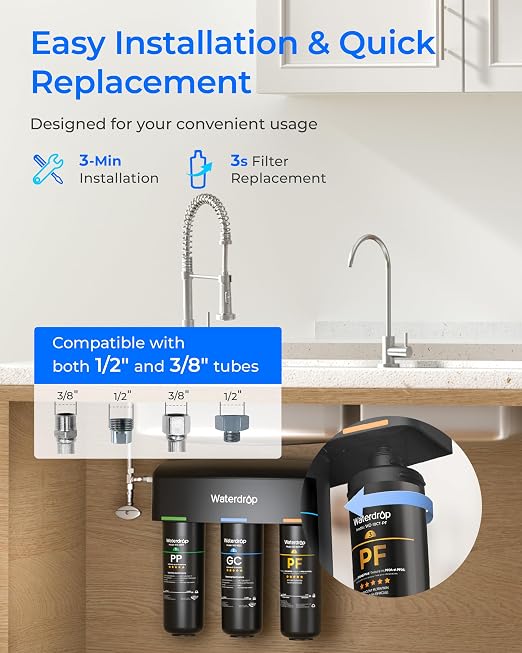 Waterdrop TSB-PF Under Sink Water Filter,  + - Image 7