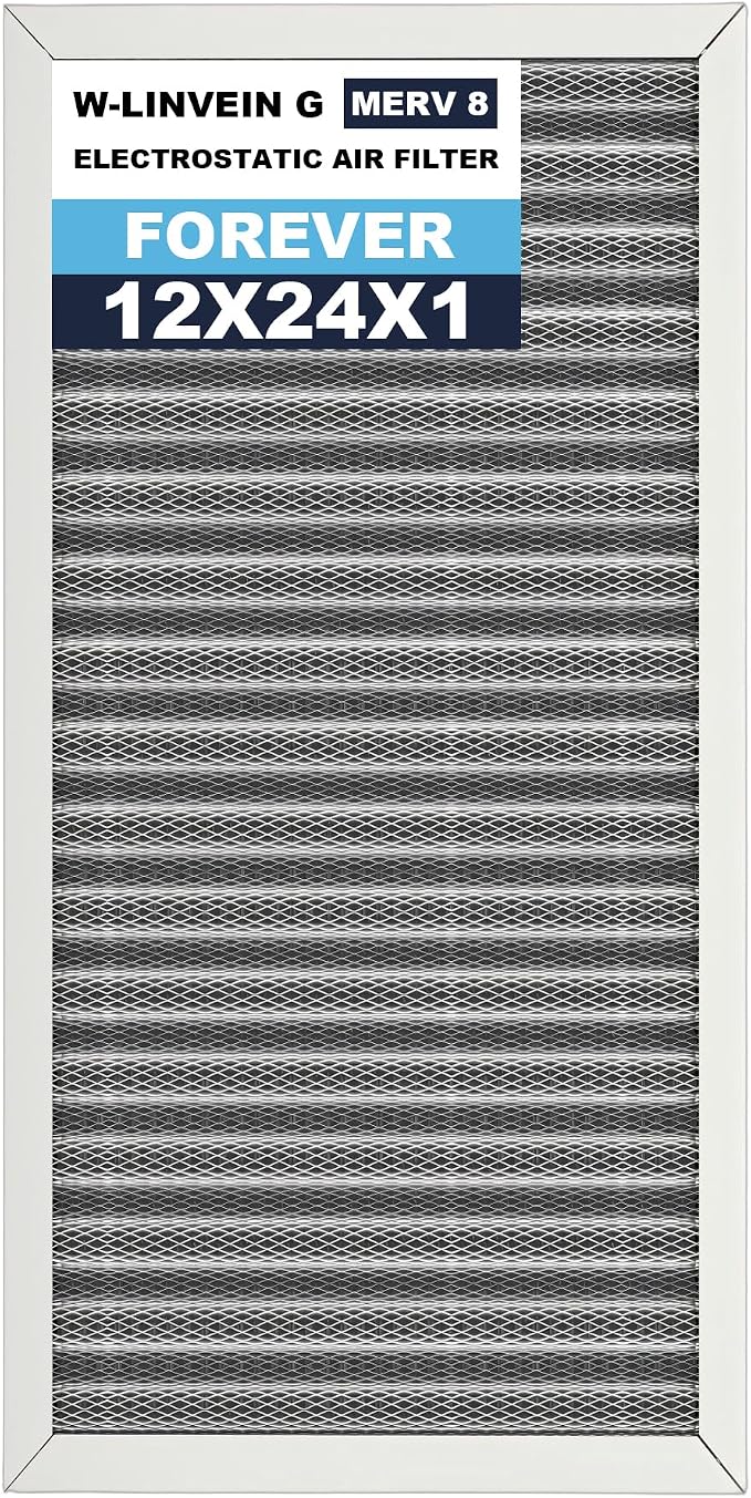 12x24x1 Reusable Air Filter, Electrostatic, Washable Lasts a Lifetime, Breathe by Betterlifeishere