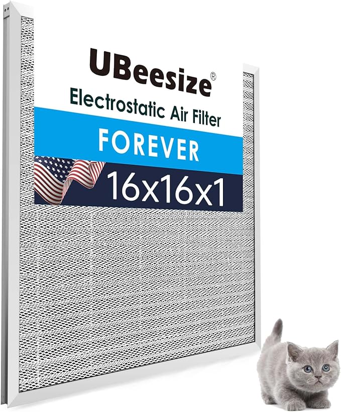 UBeesize 16x16x1 Reusable Electrostatic Air Filter HVAC AC Furnace Filter by UBeesize