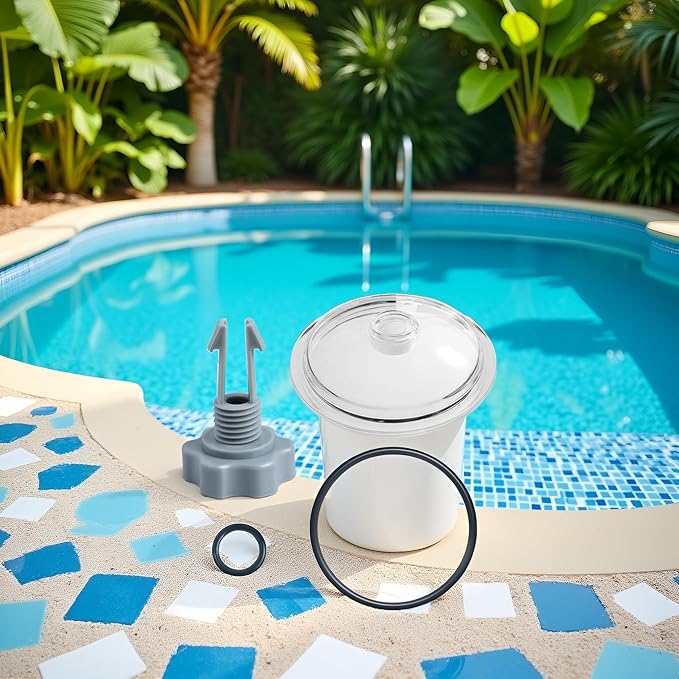SF80110-1 Leaf Trap Cover Lid, Pool Leaf Trap Cover Lid, O-Ring & Valve - Image 3