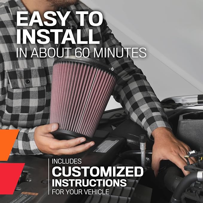K&N Cold Air Intake Kit: Increase Acceleration & Towing Power, Guaranteed to - Image 12