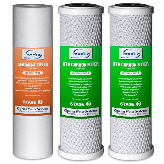 iSpring F3CTO 10-inch Universal Replacement Set Cartridges by iSpring